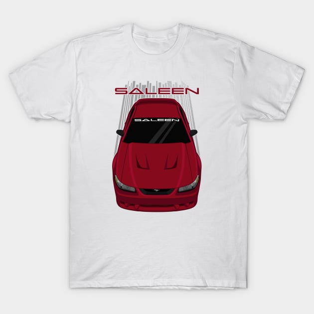 Ford Mustang Saleen SN95 - 1999-2004 - Dark Red T-Shirt by V8social